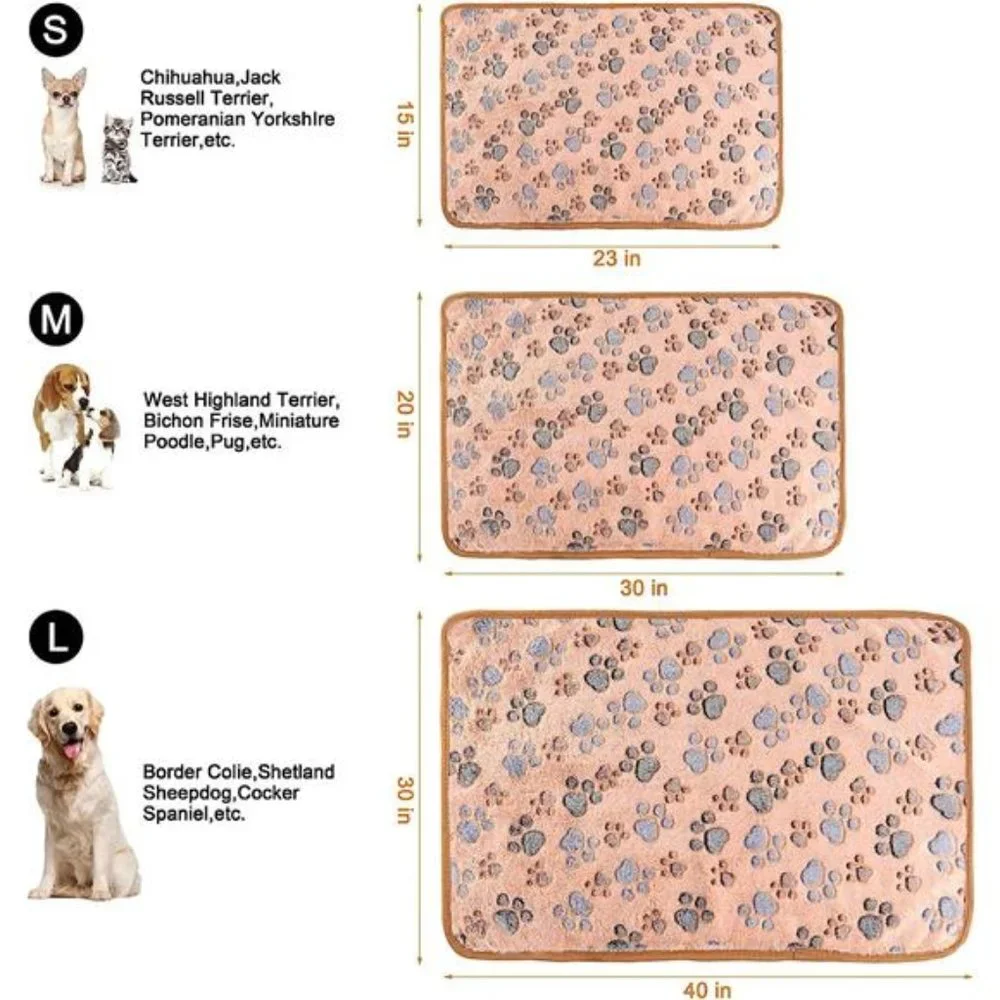 3 Pack Cat and Dog Blanket - Soft & Warm Fleece Flannel Pet Blanket, (Small)